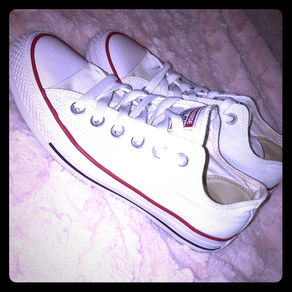 Basic white converse, worn one time.